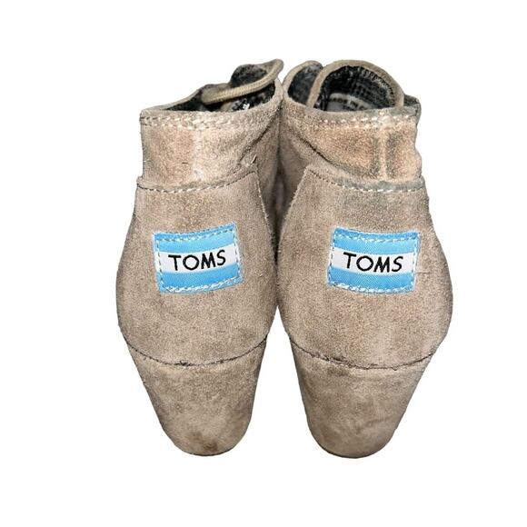Toms‎ Desert Wedge Booties Women’s Size 7.5 Brown Suede - Picture 4 of 11